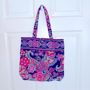 Vera Bradley Black and Pink Floral Tote